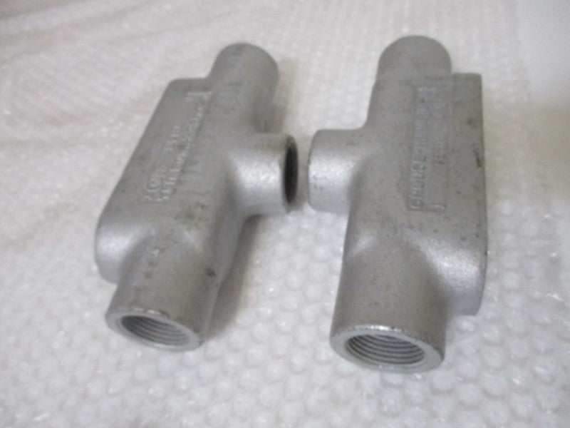 LOT OF 2 CROUSE-HINDS TB38 CONDUIT OUTLET BODY 1" NSMP