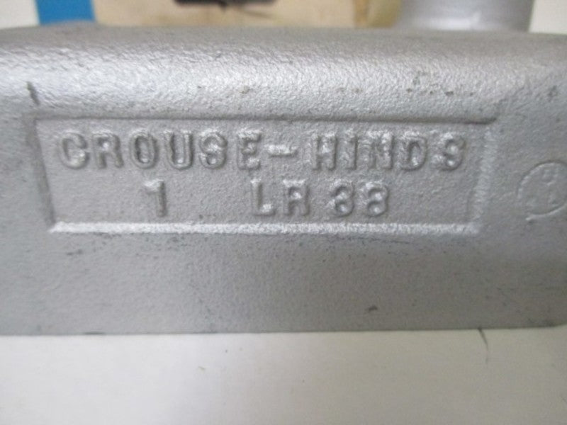 LOT OF 4 CROUSE-HINDS LR-38 CONDULET OUTLET BOX 1" NSMP