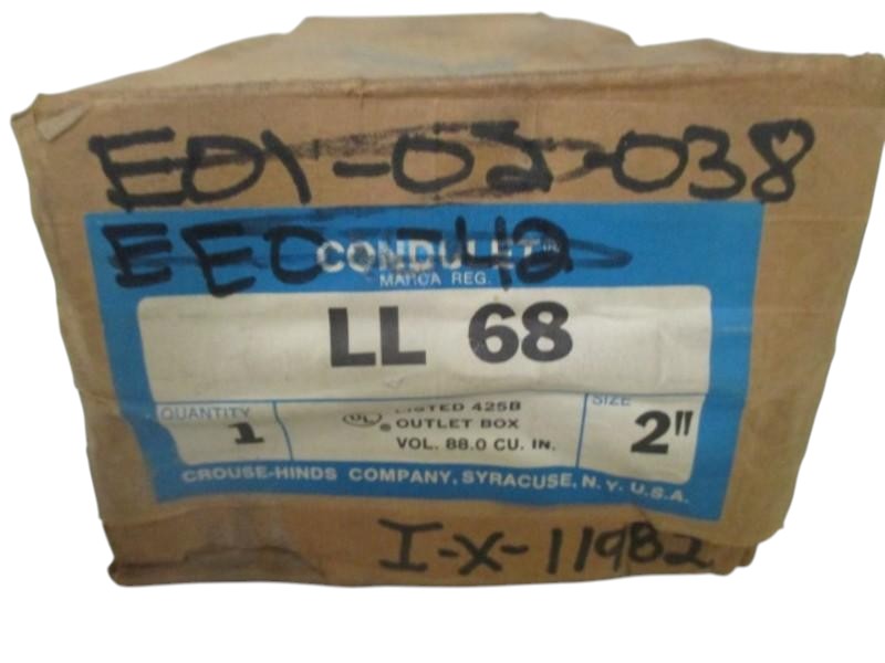 CROUSE-HINDS LL-68 CONDUIT OUTLET BODY LL 2"  NSFS
