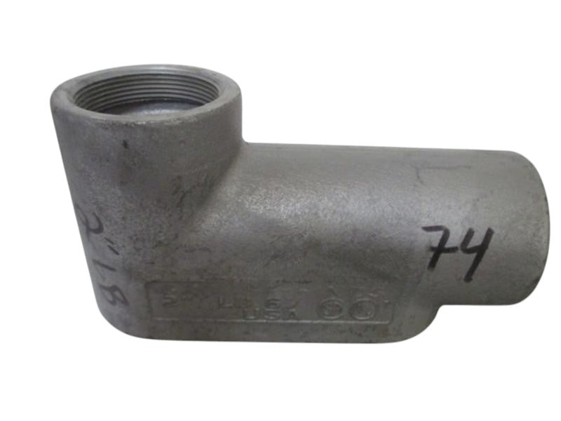 CROUSE-HINDS LB-67 CONDUIT BODY 2" GRAY IRON  NSNP
