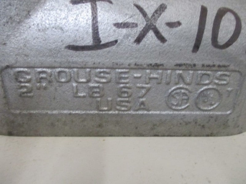 CROUSE-HINDS LB-67 CONDUIT BODY 2" GRAY IRON  NSNP