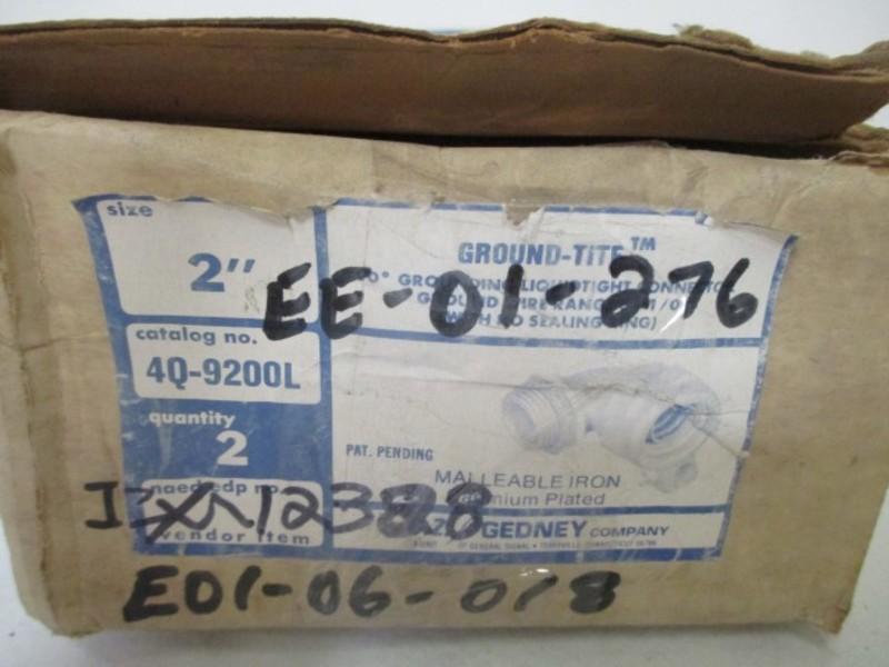 LOT OF 2 OZ/GEDNEY 4Q-92001 2" CONNECTOR W/LUG NSMP