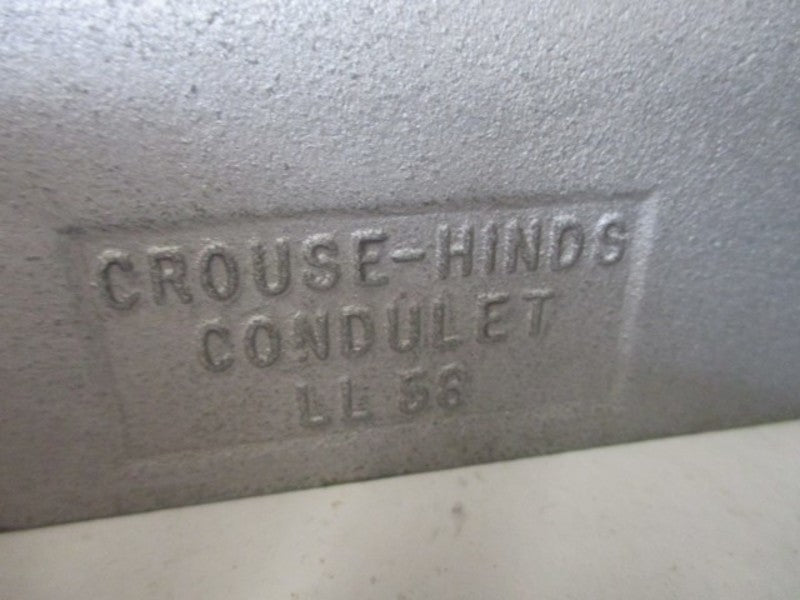 LOT OF 2 CROUSE-HINDS LL-58 CONDUIT BODY 1-1/2" LL COVER & GASKET NSMP