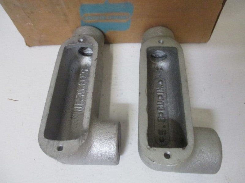 LOT OF 5 CROUSE-HINDS LR-18 CONDUIT OUTLET BODY 1/2" NSMP