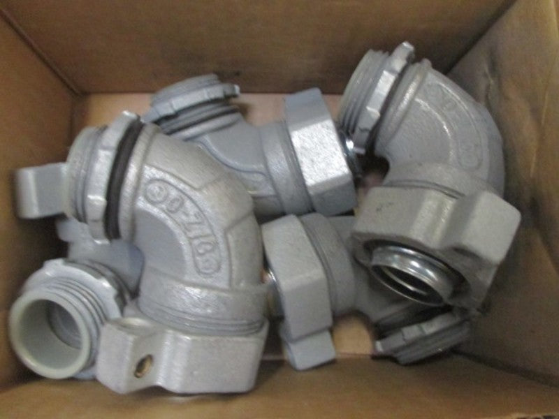 LOT OF 5 O-Z/GEDNEY 4Q-9100LTG LIQUIDTIGHT CONNECTOR INSULATED NSMP