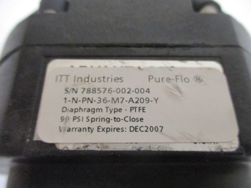 ITT 1-N-PN-36-M7-A209-Y PURE-FLO ENGINEERED VALVE  UNMP