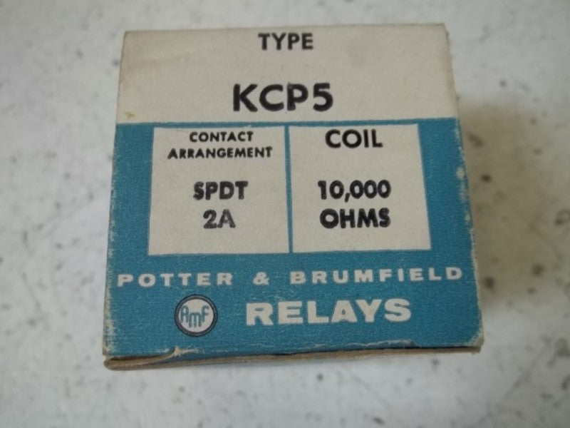 POTTER & BRUMFIELD KCP5 RELAY 10,000 OHMS  NSMP