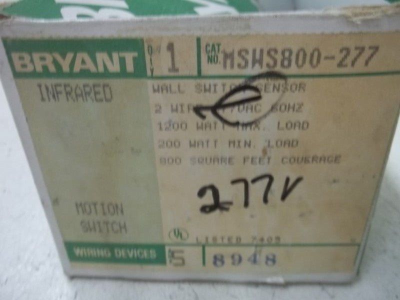 BRYANT MSWS800-277 NSMP
