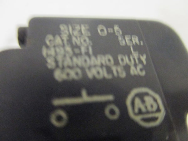 ALLEN BRADLEY 1495-F1 SER. L AUXILIARY CONTACT  UNMP