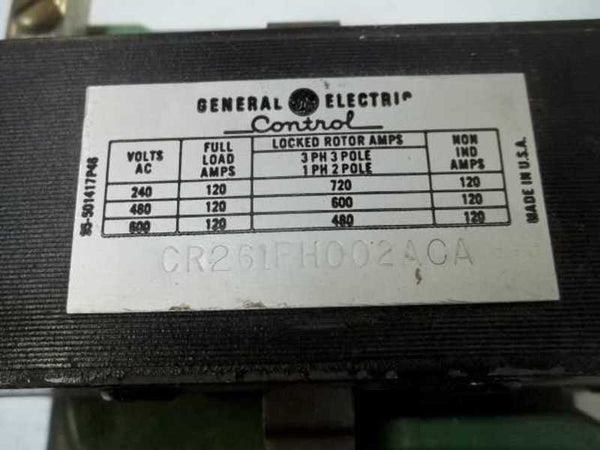 GENERAL ELECTRIC CR261FH002ACA CONTACTOR RELAY  UNMP