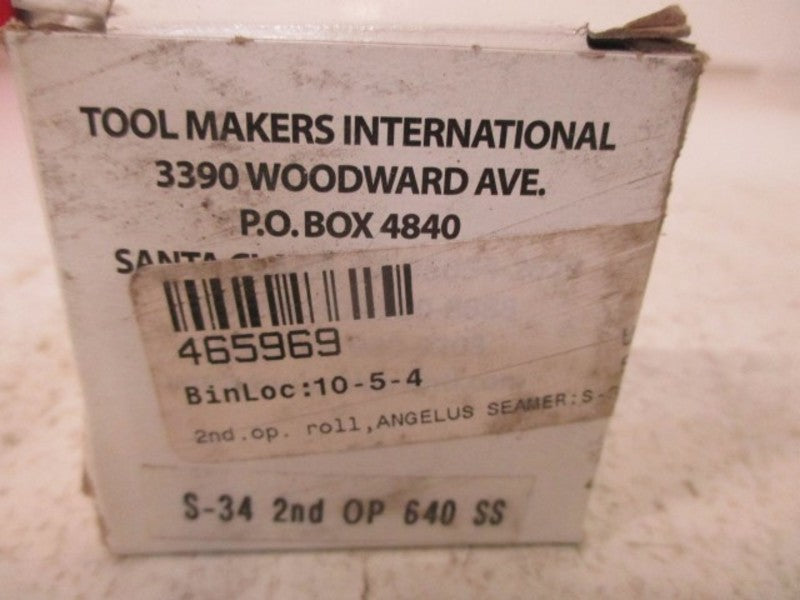 TOOL MAKERS S-34 2ND OP 640 SS NSMP