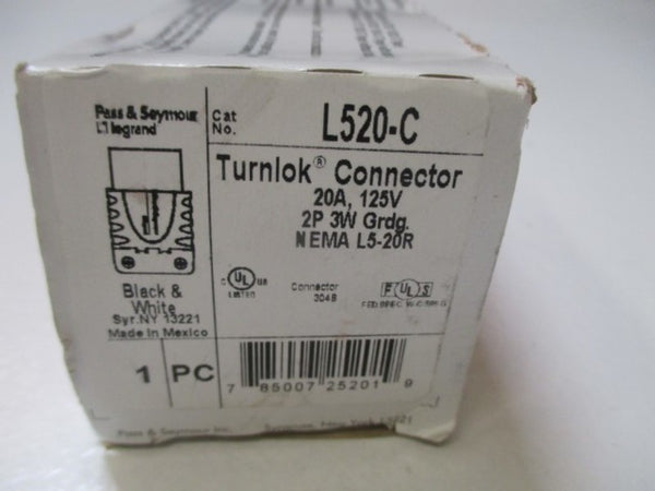 PASS & SEYMOUR L520-C CONNECTOR 3 WIRE GROUNDING  NSMP