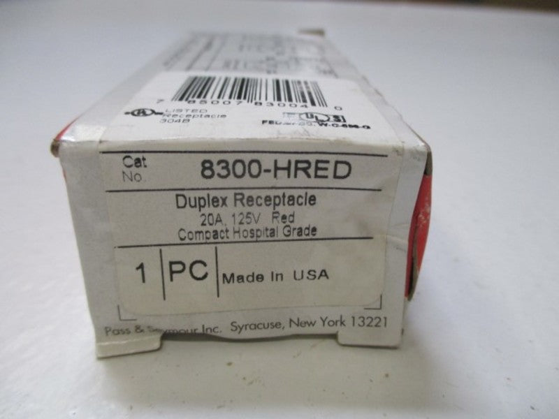 PASS & SEYMOUR 8300-HRED DUPLEX RECEPTACLE 20A  NSMP