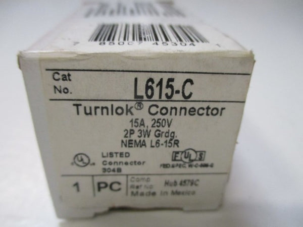 PASS & SEYMOUR L615-C TURNLOK CONNECTOR 15A  NSMP