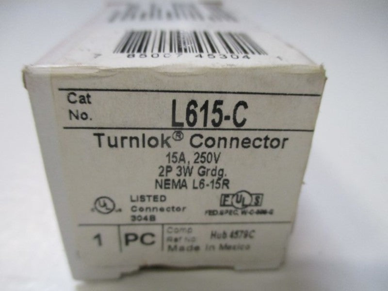 PASS & SEYMOUR L615-C TURNLOK CONNECTOR 15A  NSMP