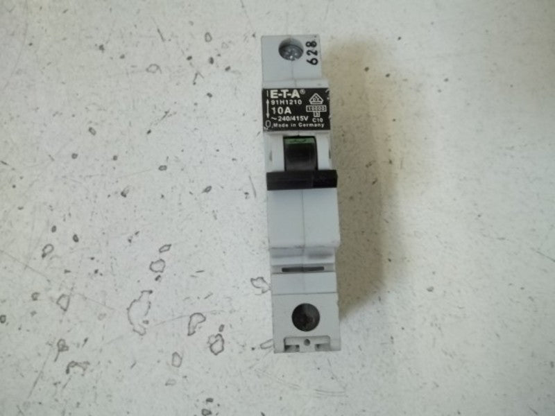 LOT OF 2 E-T-A 91H1210 CIRCUIT BREAKER 10A UNMP