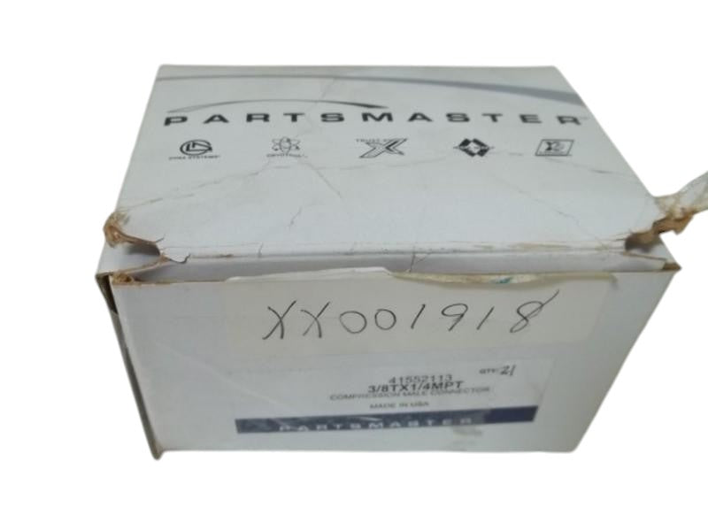 LOT OF 21 PARTSMASTER 41552113 3/8TX1/4MPT COMPRESSION MALE CONN.NSMP