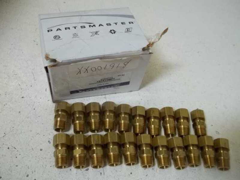 LOT OF 21 PARTSMASTER 41552113 3/8TX1/4MPT COMPRESSION MALE CONN.NSMP