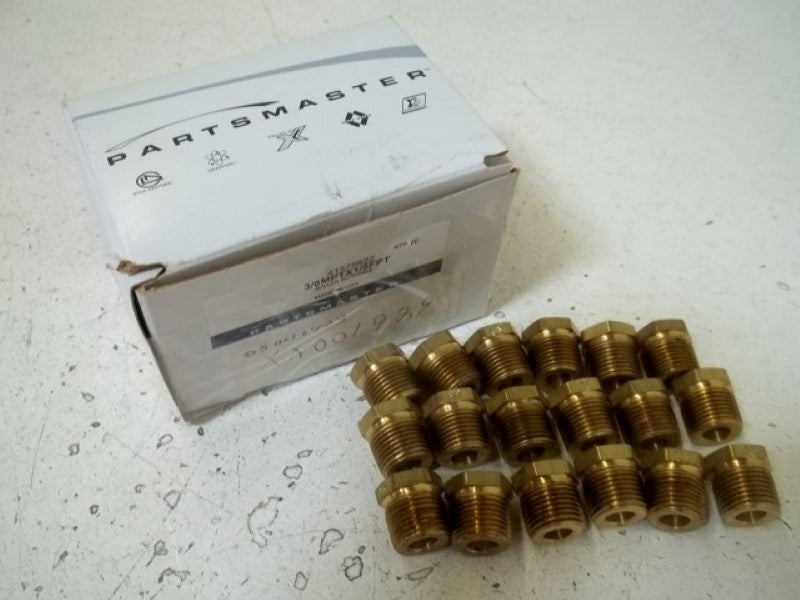 LOT OF 18 PARTSMASTER 41575922 3/8MPTX1/8FPT BRASS BUSHINGNSMP