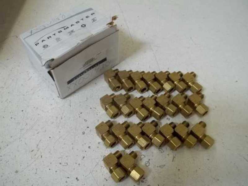 LOT OF 23 PARTSMASTER 41552422 3/8TX1/8MPT COMPRESSION MALE ELBOWNSMP