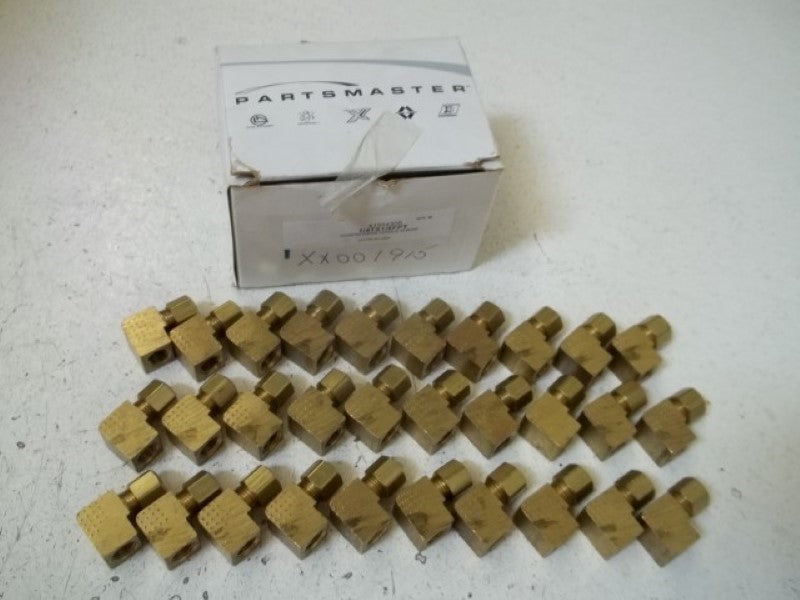 LOT OF 30 PARTSMASTER 41554305 1/4TX1/8FPT COMPRESSION FEMALE ELBOWNSMP