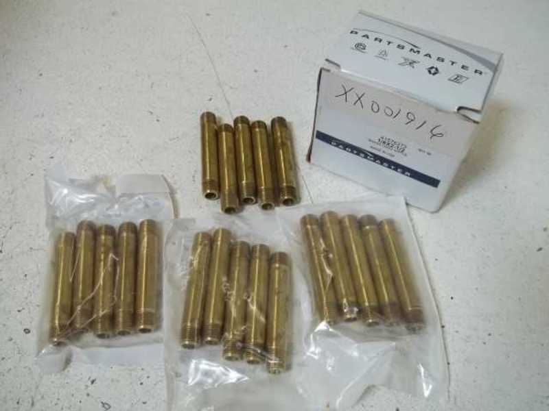 LOT OF 20 PARTSMASTER 41576273 1/8X2-1/2 BRASS LONG NIPPLENSMP