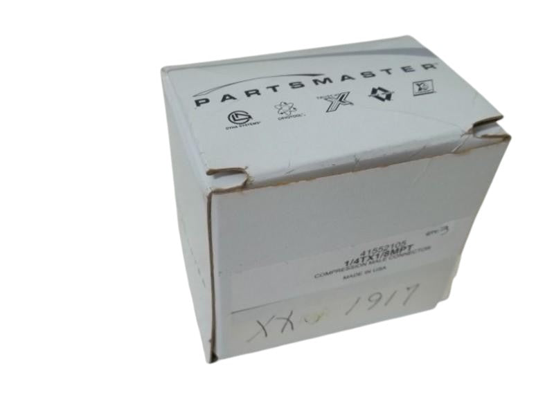 LOT OF 3 PARTSMASTER 41552105 1/4TX1/8MPT COMPRESSION MALE CONNECTORNSMP