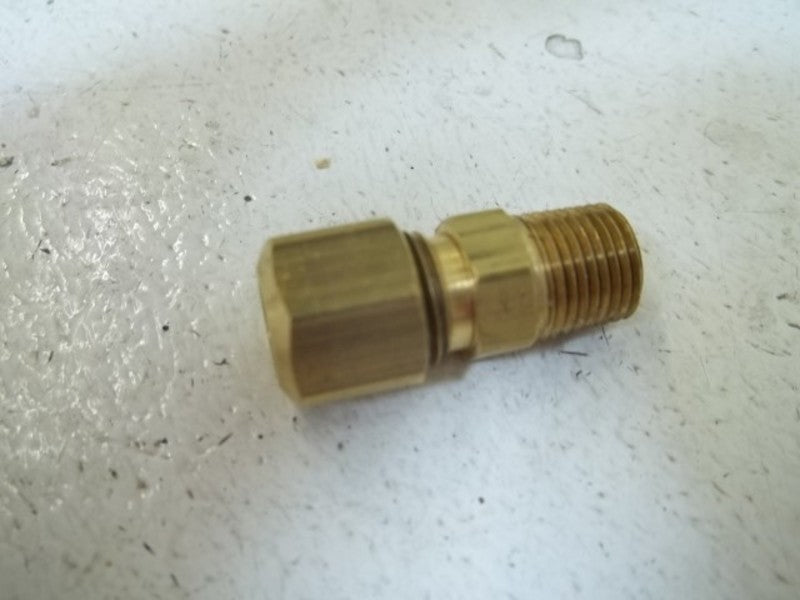 LOT OF 3 PARTSMASTER 41552105 1/4TX1/8MPT COMPRESSION MALE CONNECTORNSMP
