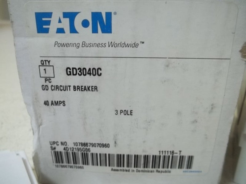 EATON GD3040C CIRCUIT BRAEKER  NSMP