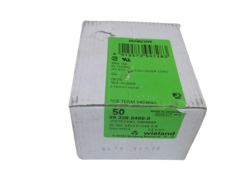 LOT OF 50 WIELAND 99.328.0400.0 TERMINAL STRIP NSMP
