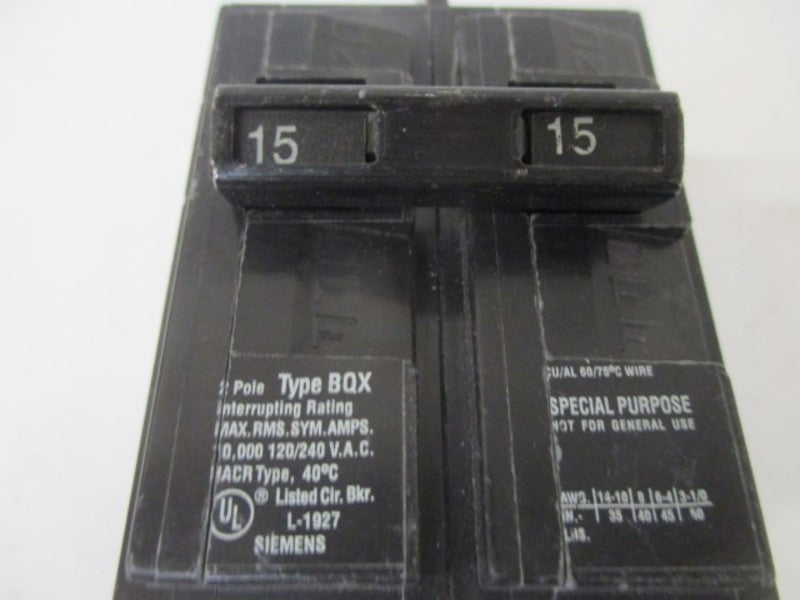 SIEMENS BQ2B015QX CIRCUIT BREAKER 15A (AS PICTURED)  NSNP