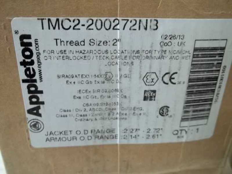 APPLETON TMC2-200272NB THREAD SIZE: 2"  NSMP