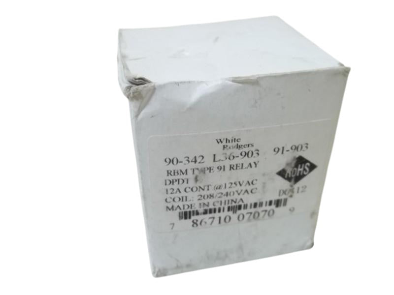 WHITE-RODGERS 90-342 RELAY 208/240V (AS PICTURED-SIDE BENT)  NSMP
