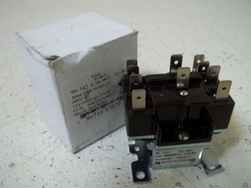 WHITE-RODGERS 90-342 RELAY 208/240V (AS PICTURED-SIDE BENT)  NSMP