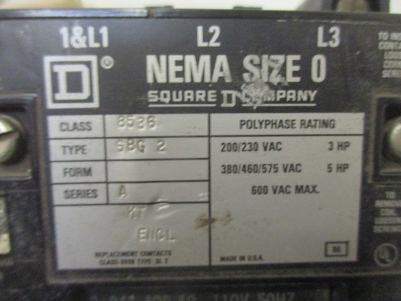 SQUARE D 8536-SBG2  UNMP