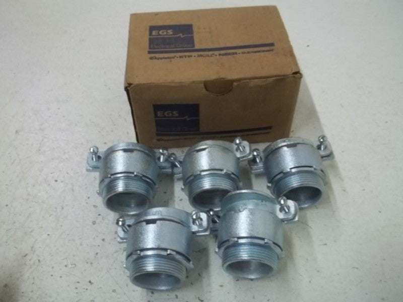 LOT OF 5 EGS KC-150 1-1/2" 2-SCREW CLAMP CONNECTOR NSMP