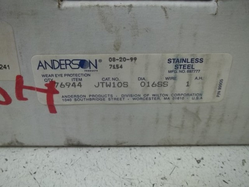 ANDERSON JTW10S STAINLESS STEEL WHEEL BRUSH  NSMP
