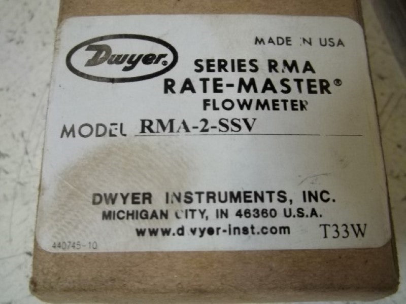 DWYER RMA-2-SSV RATE-MASTER FLOWMETER 1-.2  NSMP