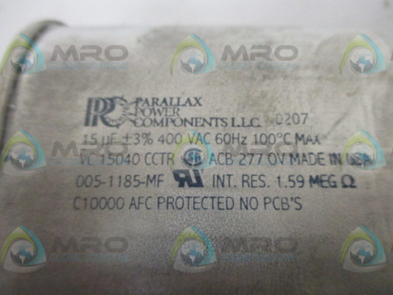PARALLAX POWER 005-1185-MF CAPACITOR 400VAC  NSNP