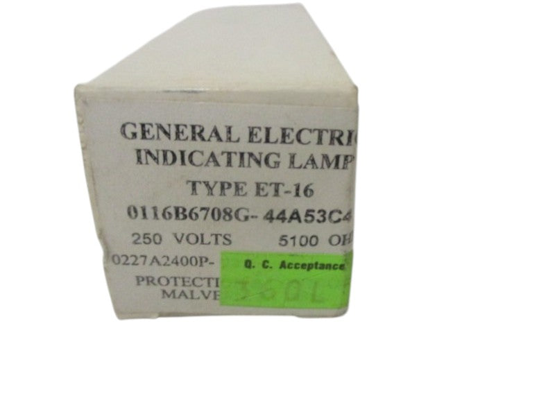GENERAL ELECTRIC 0116B6708G-44A53C4 INDICATOR LAMP (AS PICTURED)  NSMP