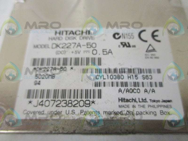 HITACHI DK227A-50 INTERNAL HARD DISC DRIVE  NSNP