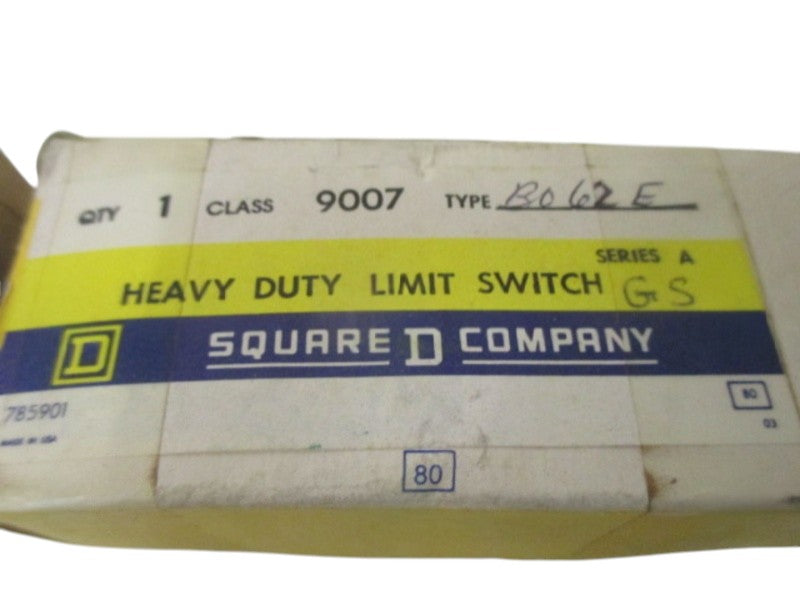 SQUARE D 9007-B062E LIMIT SWITCH (AS PICTURED)  NSMP