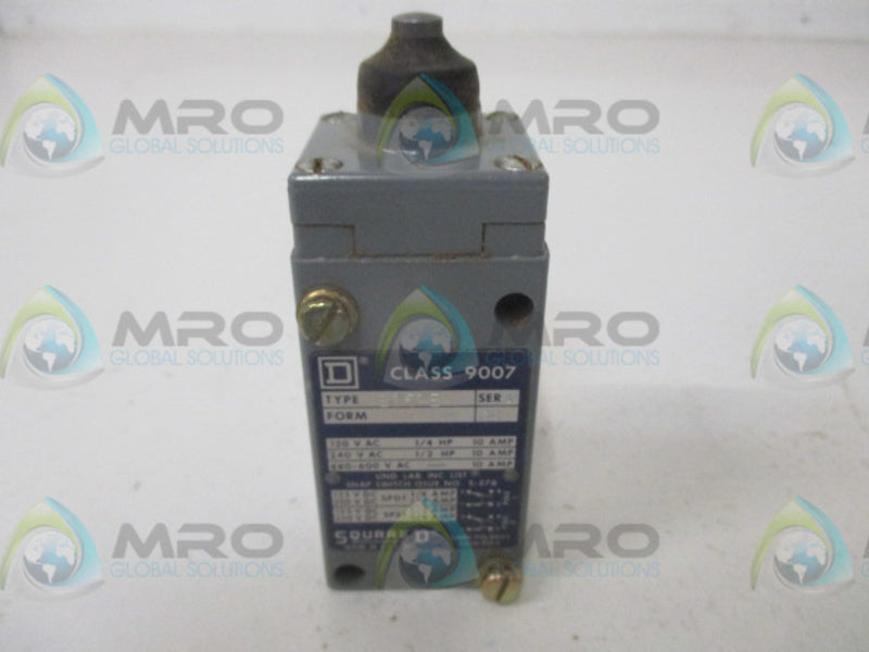 SQUARE D 9007-B062E LIMIT SWITCH (AS PICTURED)  NSMP