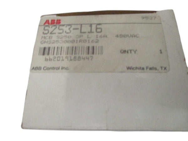 ABB S253-L16 CIRCUIT BREAKER 16A  NSMP
