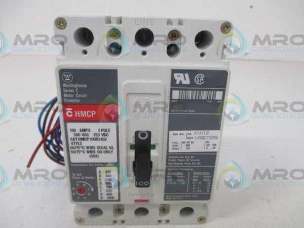 WESTINGHOUSE HMCP100R3A02 CIRCUIT BREAKER 100A  UNMP