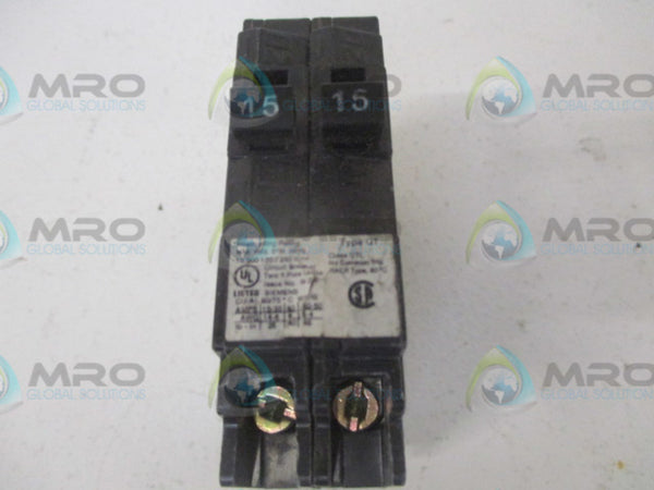 SIEMENS Q1515 CIRCUIT BREAKER 15A  UNMP