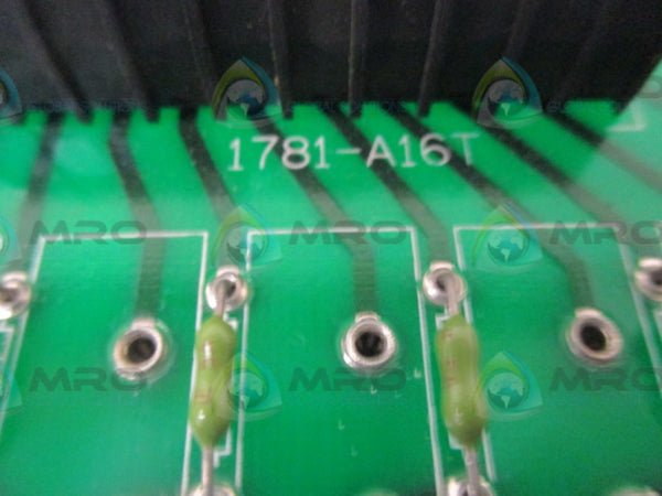 WESTERN RESERVE CONTROLS 1781-A16T MOUNTING BOARD LOGIC TERMINALS  UNMP