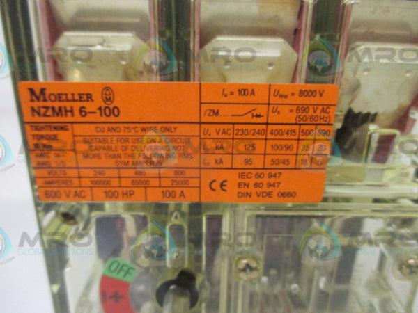 MOELLER NZMH6-100/ZM6-100-500-CNA CIRCUIT BREAKER  NSMP