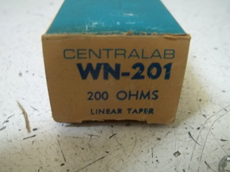 CENTRALAB WN-201 POTENTIONMETER 200 OHMS  NSMP