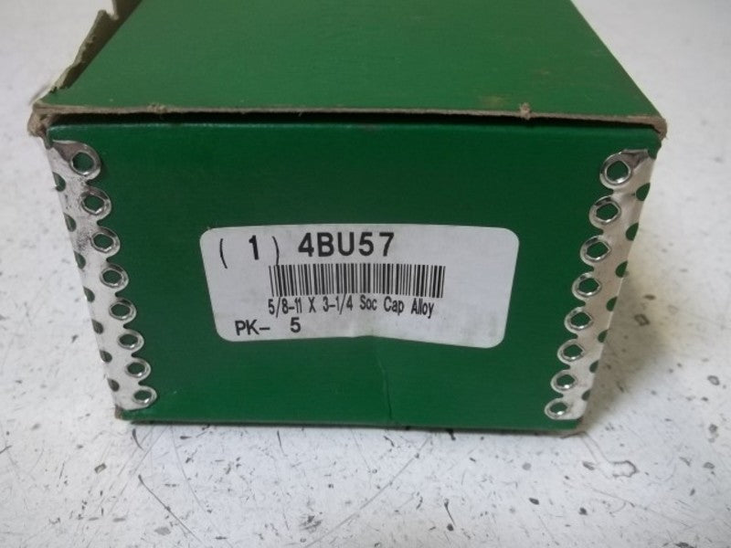 LOT OF 5 EZ SOCKETS 5/8-11X3-1/4 SOCKET HEAD CAP SCREW NSMP